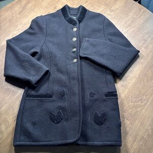 Geiger Collections Wool Coat Jacket Women’s Black 38